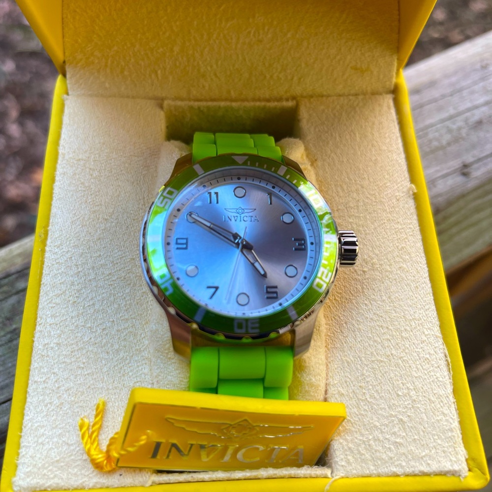 INVICTA Lime Green Quartz Watch